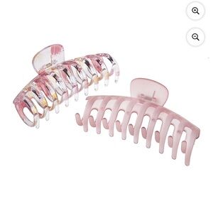 Wide-Curved No-Slip Claw Clips, Multicolor & Peach Painted, 2 Ct